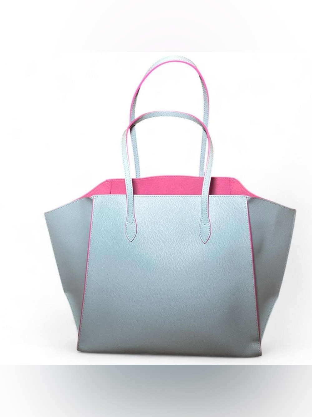 Genuine leather Light Blue and Pink bag
